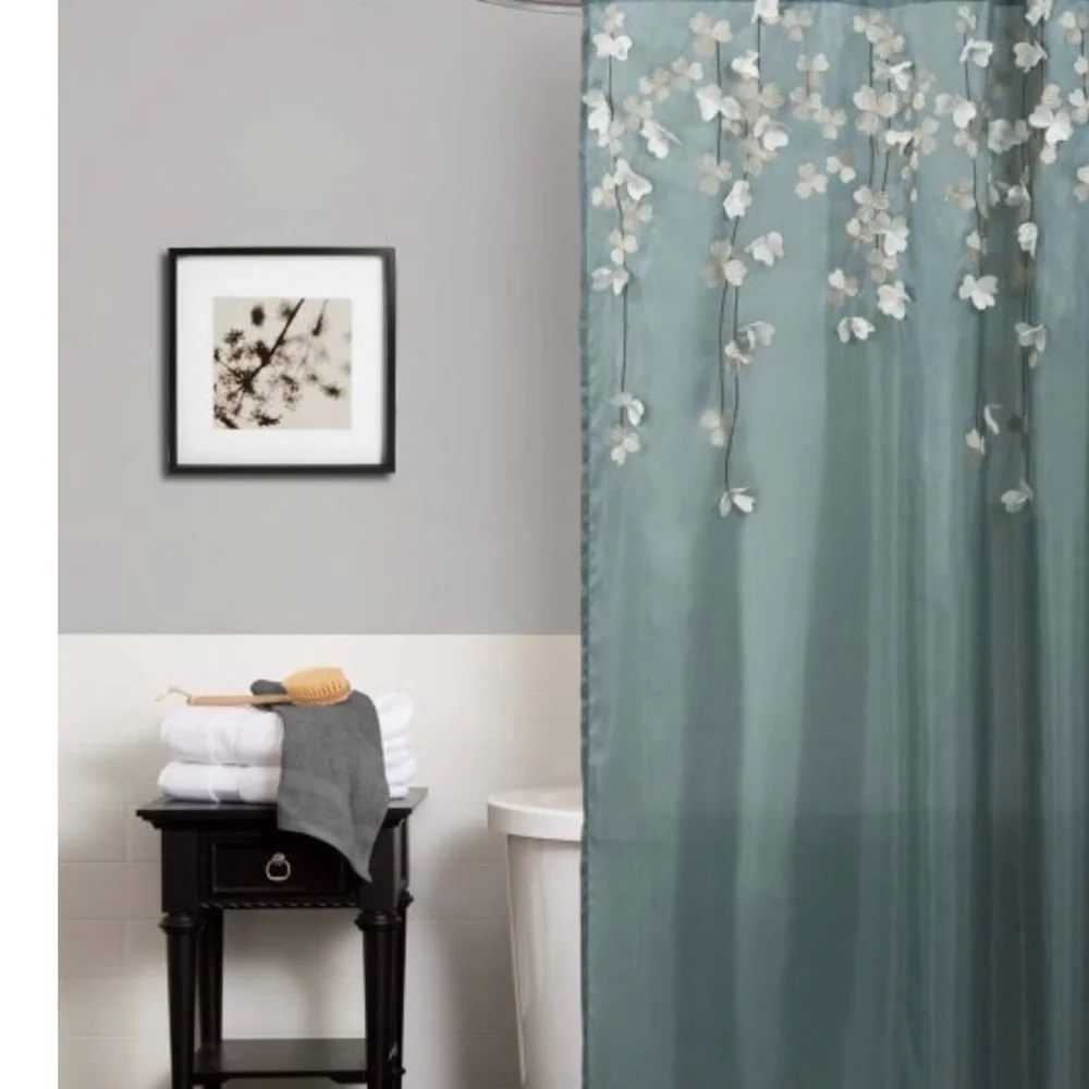 Lush Decor| Flower Drop shower curtain - Picture 1 of 9